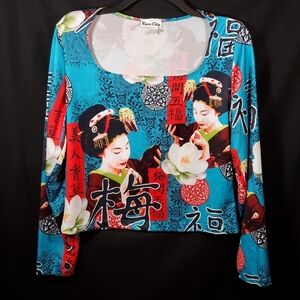 Y2K Rave City Crop Top